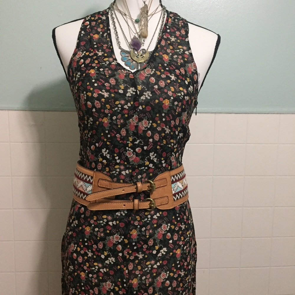 90's Vintage Italian Sisley Floral Dress - Picture 2 of 8